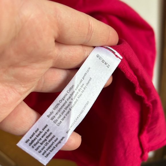 Plus Size XL Eileen Fisher Organic Cotton Twill 3/4 Sleeve Dress - Picture 3 of 5